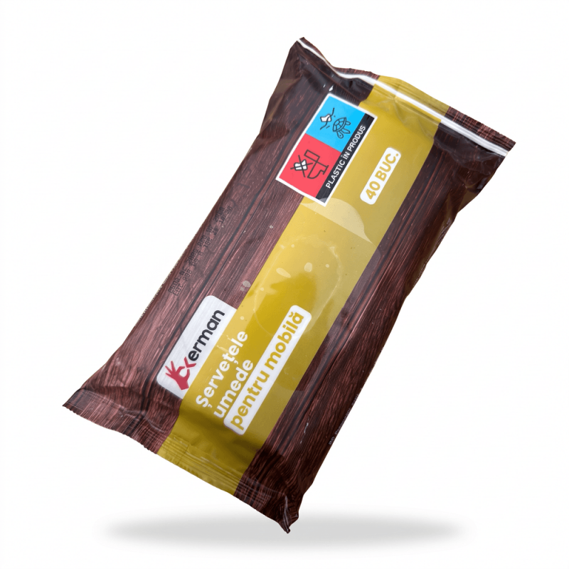 Servetele umede pentru mobila curatare rapida 40 buc 19x18 cm Okerman